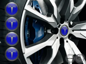 Tesla Calcomanía de Rueda Edición de Cúpula Premium